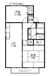 コーポマルハC棟の物件間取画像